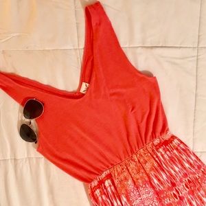 Coral maxi dress